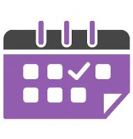 Calendar with date checked icon